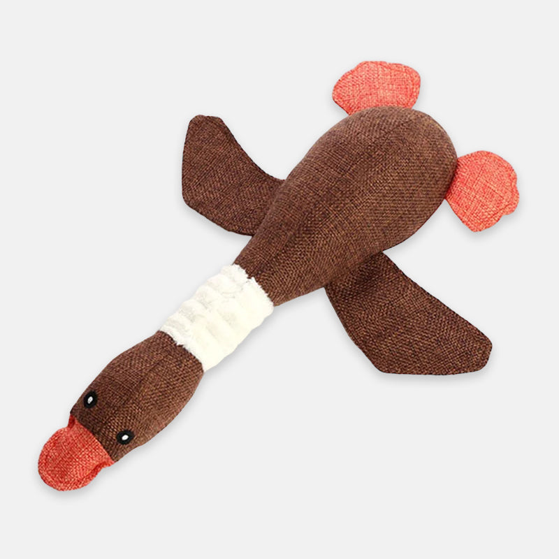 Durable Squeaky Duck Dog Toy – Chew-Resistant, Dental Cleaning & All Breeds