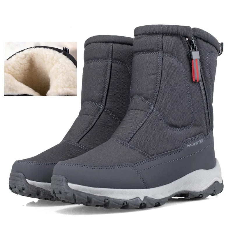 Warm Mid-Height Winter Snow Boots