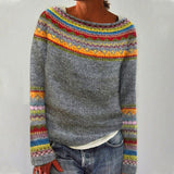 SILVIA Retro Pullover Sweater - Vintage Style Knitwear for Women