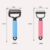 Pet Deshedding Grooming Brush – Safety Blades, Anti-Mat & Ergonomic Grip