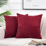 Corduroy Cushion Covers | Luxury Striped Throw Pillow Covers