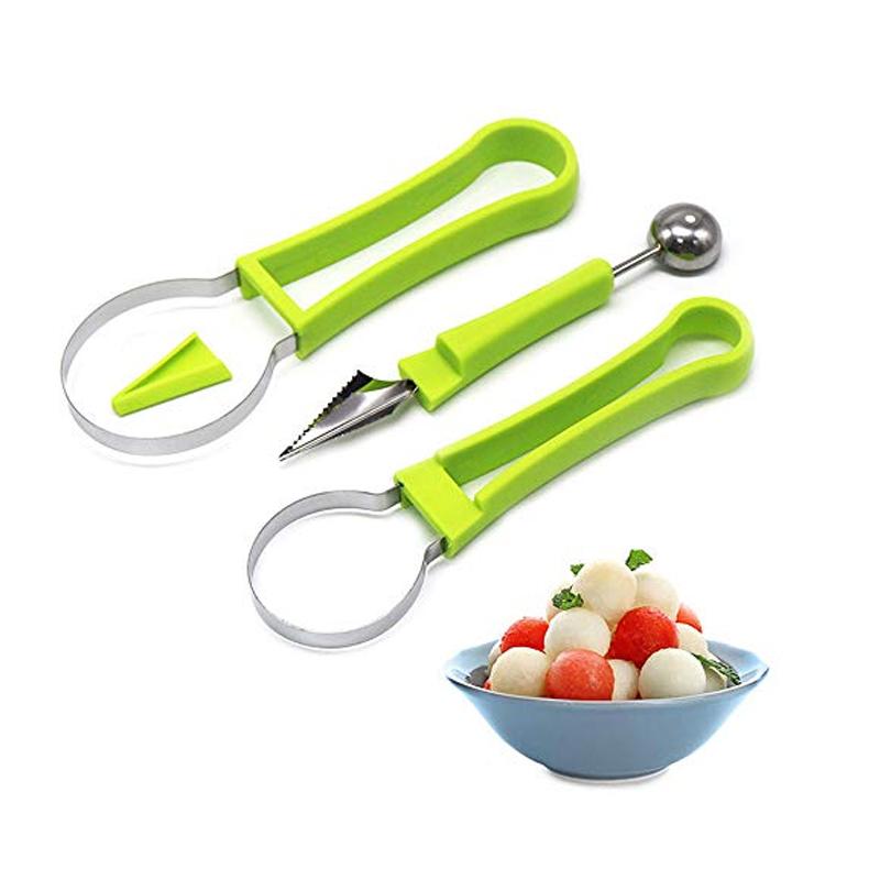 Melonenballer Set mit V-Messer Edelstahl