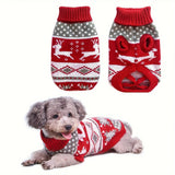Cozy Knitted Christmas Sweater for Small Dogs - Festive Holiday Pet Apparel