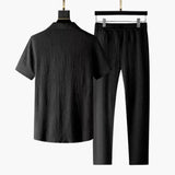 Men's Two-Piece Set – Long Sleeve Shirt, Matching Pants & Spring/Autumn Wear