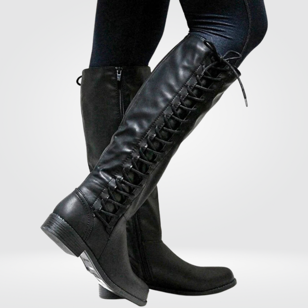 Elena – Comfortable Tall Women's Boots – Black