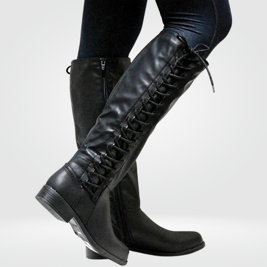 Elena – Comfortable Tall Women's Boots – Black