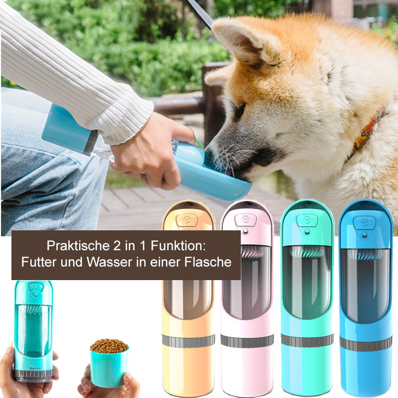 PawBuddy 2-in-1 Travel Food & Water Bottle