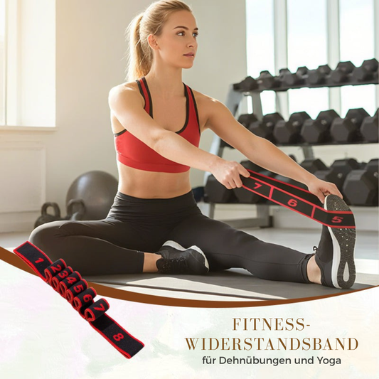 8-Segment Stretch Fitness Band – Yoga & Strength Training, Stretches to 490cm