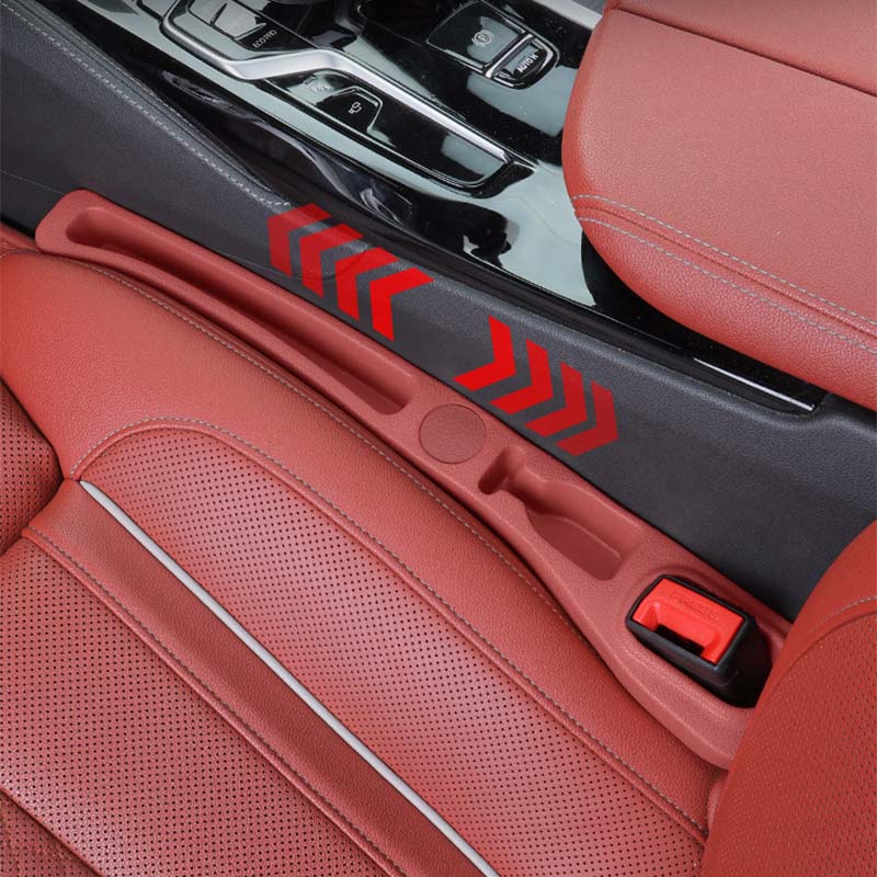 Car Seat Gap Filler with Storage – PU Leather, Phone & Key Pockets, Universal Fit