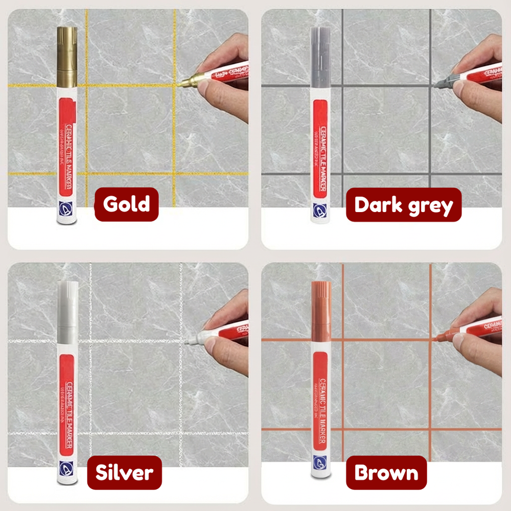Waterproof Grout Pen – Anti-Mold, Tile Restore & 9 Colors