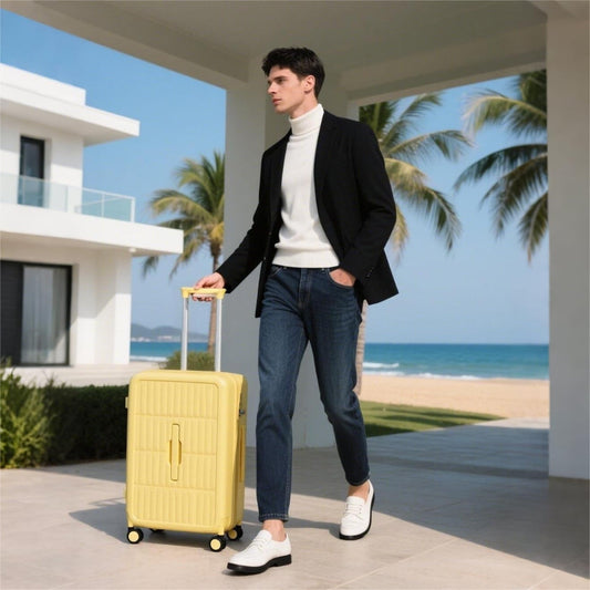20-Inch Carry-On Luggage – Airline-Approved Size, Triple-Layer PC Shell & 3:7 Split Interior