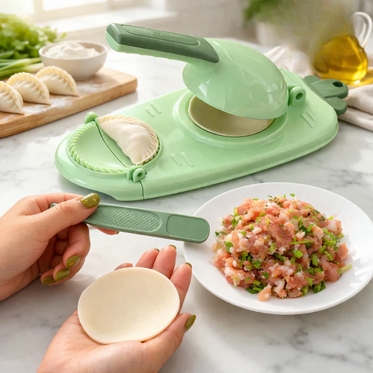 2 in 1 Dumpling Maker – Shapes and Seals in One Step & For Ravioli and Dumplings