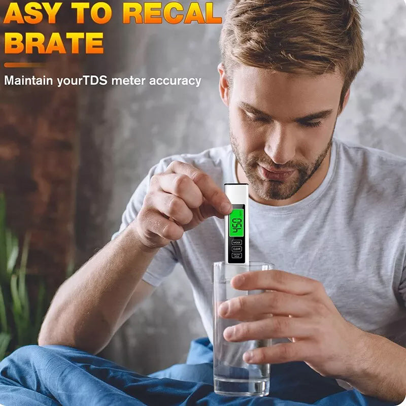 Digital TDS Water Tester – 4-in-1, TDS/EC/Temperature, Backlit Display, ±2% Accuracy
