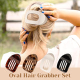 Women's Oval Hair Claw Clips – Seamless Non-Slip Matte Design, 4 & 6-Piece Sets