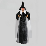 Life Size Animated Halloween Witch with Red Eyes