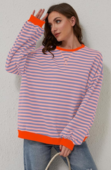 Amelia - Übergrößen Gestreifter Pullover für Damen | Bequemer und Stilvoller Strickpullover