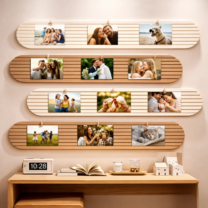 Self-Adhesive Bulletin Board Panels – Cork-Look, No-Drill, Reusable, with Pins