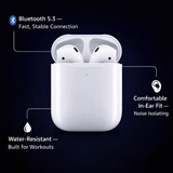 BowLift | 2nd Generation Wireless Earbuds with Charging Case - Affordable Bluetooth Earphones for iPhone