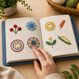 Embroidery Starter Kit – 106 Stitches, Bamboo Hoop & 86-Piece Accessory Set