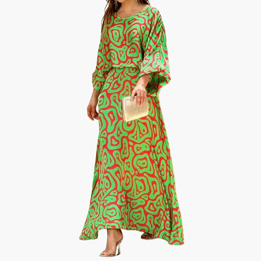 Women's Maxi Dress – Boho Print, Relaxed Fit & Summer Style