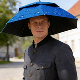 Hands-Free Umbrella Hat – 77cm Canopy, Adjustable Chin Strap & Sun/Rain Protection