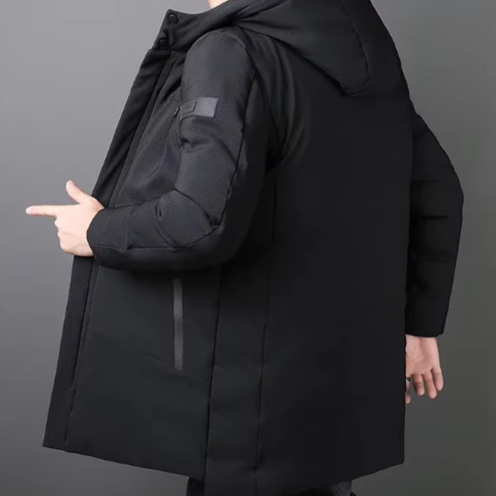 Optimized Product Title: "Elegante Lange Herrenjacke - Stilvolle, Hochwertige Herrenmantel für Herbst und Winter" 

This title includes relevant keywords while providing additional details that can attract more clicks and improve search visibility.