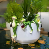 Frosch-Figur für Blumentöpfe und Garten