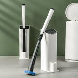 Disposable Toilet Brush – Replaceable Sponge Heads, 99.9% Bacteria Removal & Wall Mount Holder