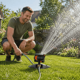 Adjustable Garden Sprinkler – Weatherproof ABS, Weighted Base & Built-In Dirt Filter