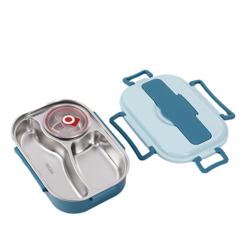 Stainless Steel Lunch Box – 3 or 4 Compartments, Soup Bowl & Dishwasher-Safe