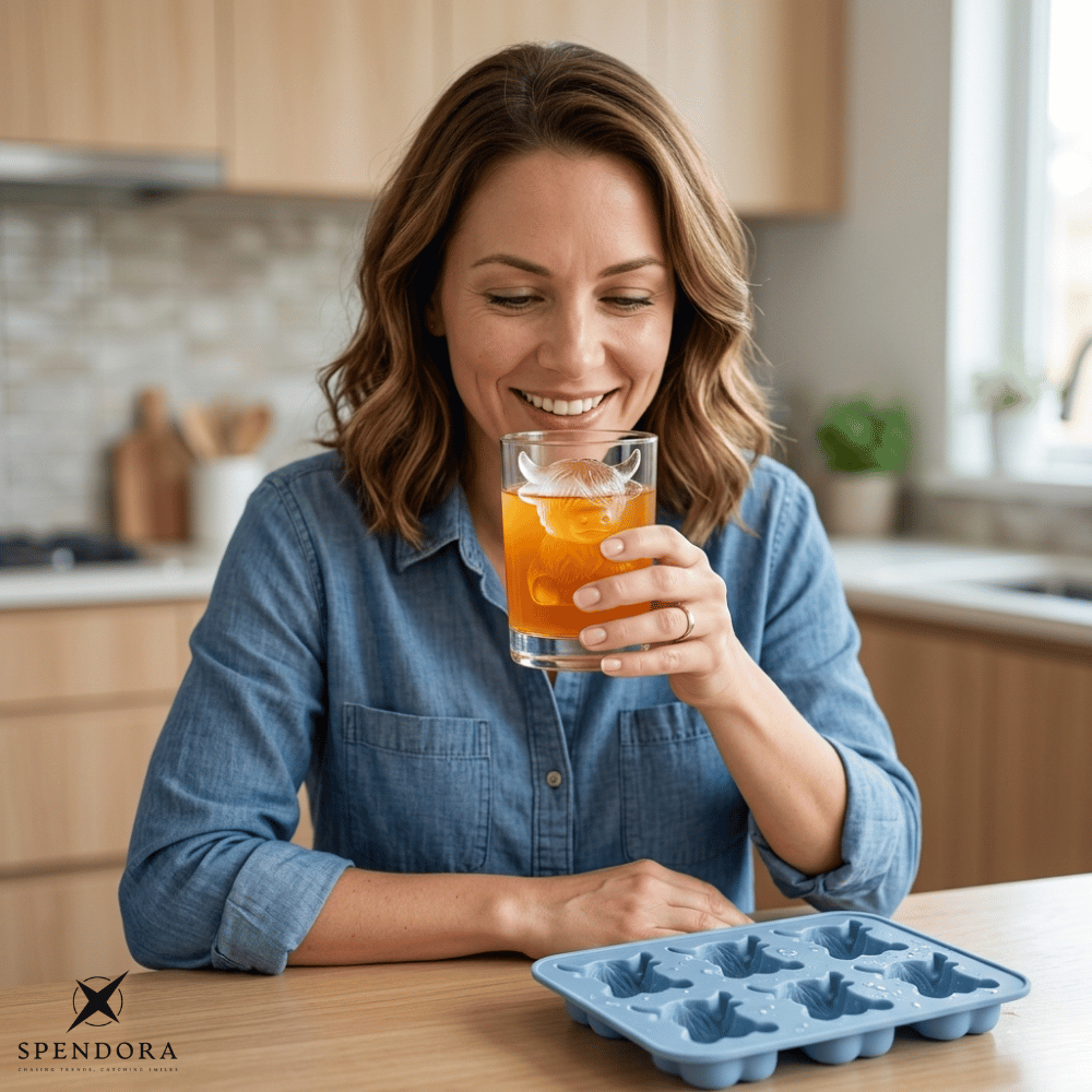 Highland Cow Ice Cube Tray – Silicone, 6 Cavities & BPA-Free