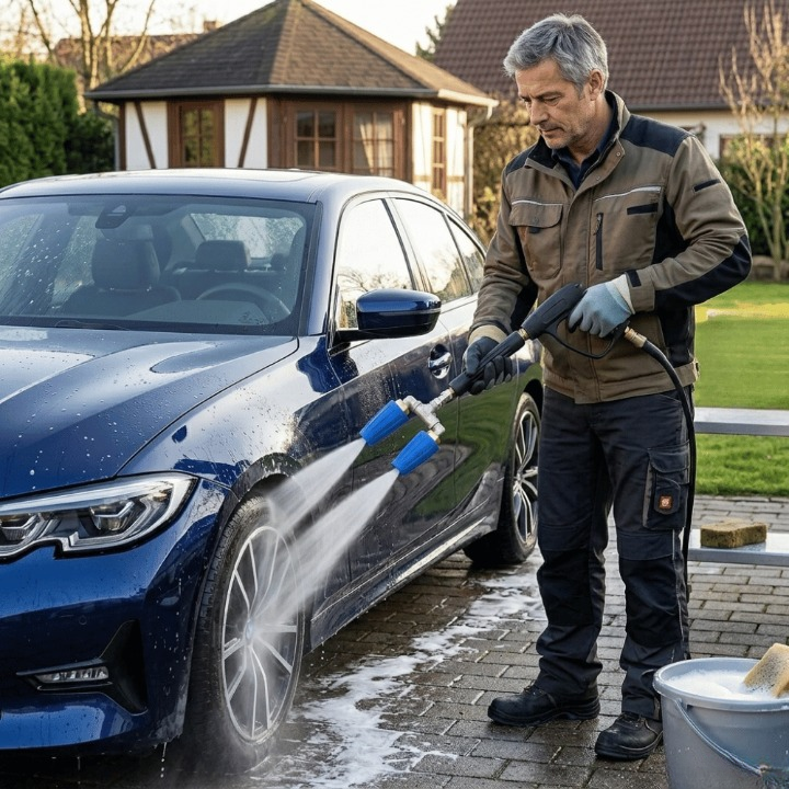 Pressure Washer Turbo Nozzle – Stainless Steel, Dual Rotating Jet & 6.35mm Quick-Connect