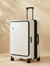 Expandable Hard Shell Carry-On Luggage with Front Pocket & TSA-Approved Lock - Lightweight Travel Suitcase