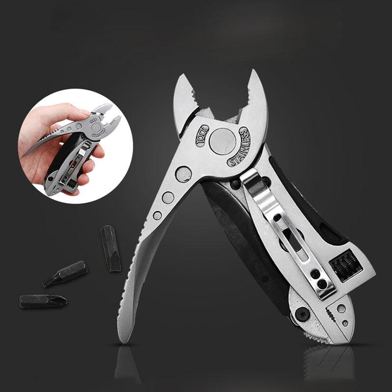 Stainless Steel Multi-Tool Pliers – Locking Mechanism, Screwdriver Bits & 156g