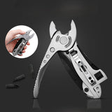 Stainless Steel Multi-Tool Pliers – Locking Mechanism, Screwdriver Bits & 156g