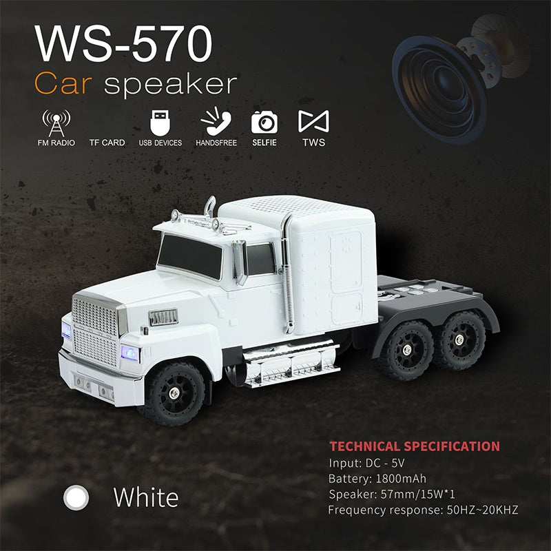 Bluetooth Truck Speaker – 15W Subwoofer, Bluetooth 5.4 & 1800mAh Portable