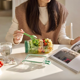 Layered Salad Container – Leak-Proof Dressing Cup, 1.1L, BPA-Free Tritan