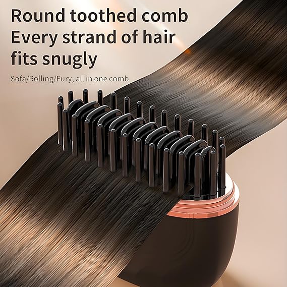 Optimized Product Title: Kabellose Elektrische Glättbürste mit 3 Hitzestufen – Perfekte Haarstyling-Lösung für Glattes und Glänzendes Haar