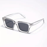 Men's Square Sunglasses – UV400 Protection, Lightweight Polycarbonate, Clear Grey