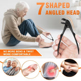 Long-Handle Nail Clipper – Angled Head, Stainless Steel, for Thick Nails