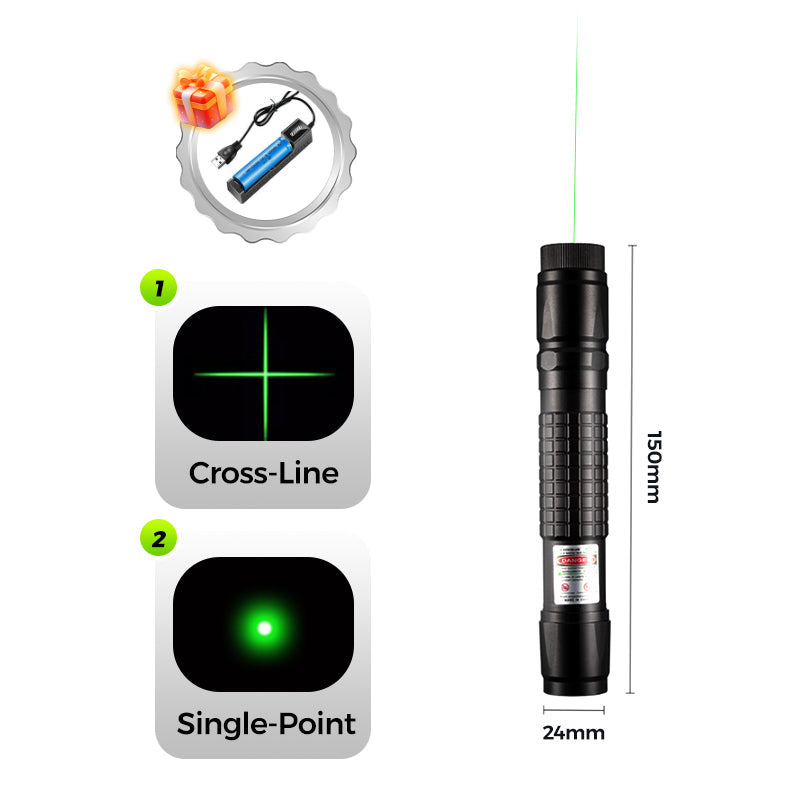 Green Cross-Line Laser Level – IP64, ±0.1° Accuracy & Tripod Mount