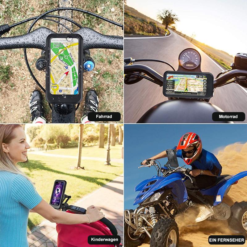 Waterproof Bike Phone Mount – 15W Wireless Charging, 5000mAh, Fits 4.5–6.8 Inch Phones