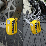 Motorcycle Disc Brake Lock with Alarm – 110 dB, Aluminum Alloy & 2 Keys