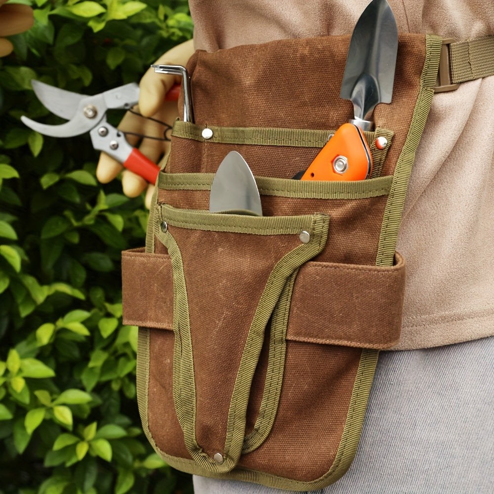 Garden Tool Belt – Canvas, Multiple Pockets & Adjustable Waist Strap