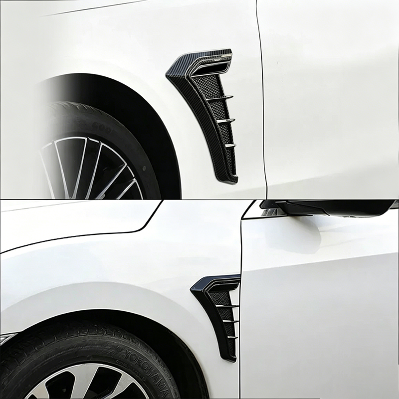 Carbon-Look Car Side Vents – Self-Adhesive, Weatherproof TPU & 24×17cm Pair