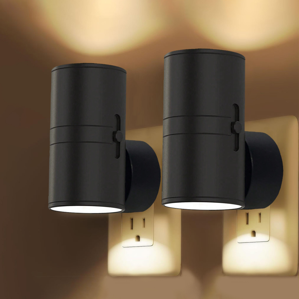 Dimmable Plug-In LED Night Light – Rotary Dimmer, Warm White & Compact Design