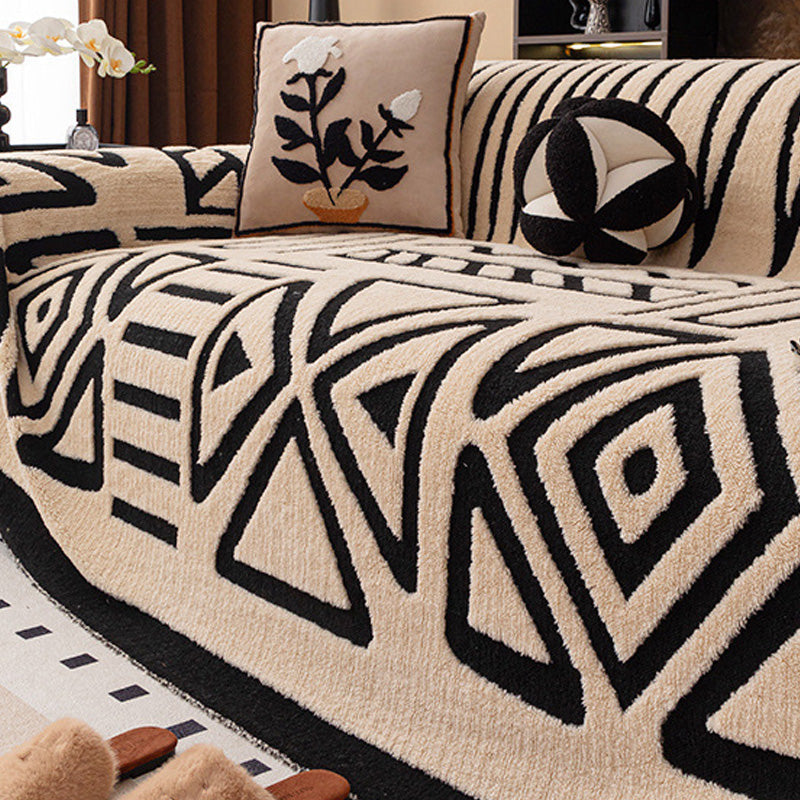 Plush Sofa Cover – Non-Slip Backing, Machine Washable & 5 Sizes in 9 Colors