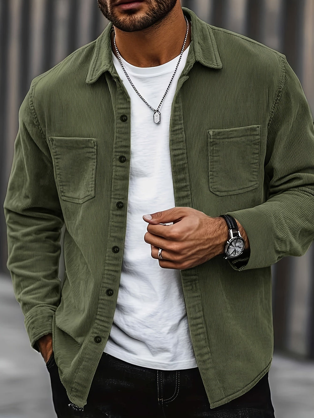 Johan™ Men's Corduroy Shirt Jacket - Stylish & Versatile Outerwear for Every Season