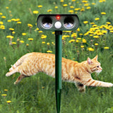 Solar Power Ultrasonic Animal Pest Repeller Infrared Sensor Waterproof Animal Deterrent Bowlift
