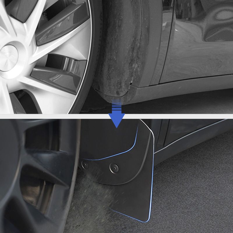 Car Fender Mud Flaps – TPE Material, Black & Tesla Model 3/Y Compatible